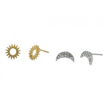 Set de Aretes de Acero Inoxidable Thinner-TodoenunLugar-sku: 840815