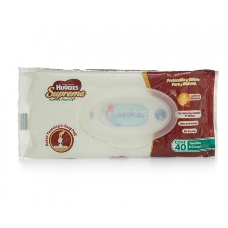 Toallitas Húmedas marca Huggies Supreme Pure & Natural para Bebé-TodoenunLugar-sku: 509599