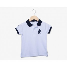 Playera tipo Polo Blanca marca American Polo para Bebé Niño-TodoenunLugar-sku: 587561