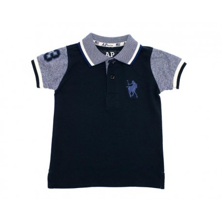 Playera Azul marca American Polo para Bebé Niño-TodoenunLugar-sku: 505114