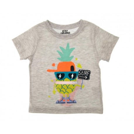 Playera Cuello Redondo Gris marca Baby Colors para Bebé Niño-TodoenunLugar-sku: 504736