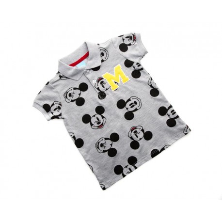 Playera tipo Polo Gris marca Disney Mickey Mouse para Bebé Niño-TodoenunLugar-sku: 506950