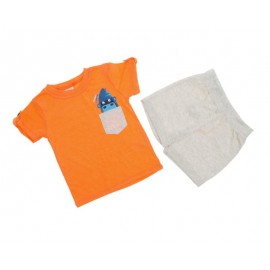 Conjunto con Short Gris marca Puppy & Co para Bebé-TodoenunLugar-sku: 500163