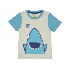 Playera Cuello Redondo Gris marca Grafito Baby para Bebé Niño-TodoenunLugar-sku: 510160