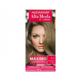 Tinte para Cabello Alfaparf Alta Moda 7.1 Rubio Medio Cenizo-TodoenunLugar-sku: 708596