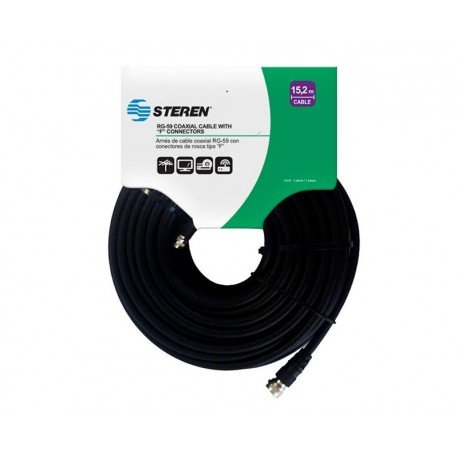 Cable Coaxial Steren 205-035 con Conectores de Rosca-TodoenunLugar-sku: 294539