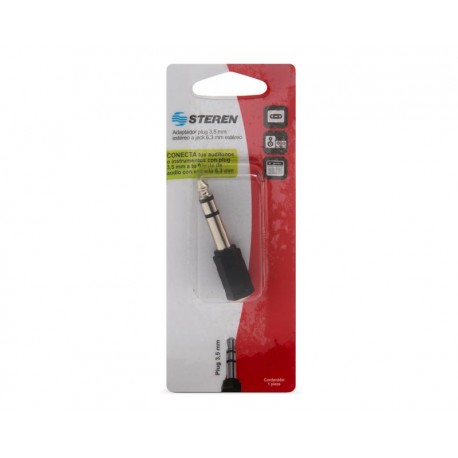 Adaptador Estéreo Steren Plug de 3.5 mm a 6.3 mm-TodoenunLugar-sku: 254164