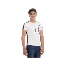 Playera Cuello Redondo Blanca marca Refill Juvenil-TodoenunLugar-sku: 200344