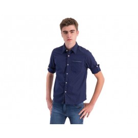 Camisa Manga Corta Azul marca Refill Juvenil-TodoenunLugar-sku: 265049