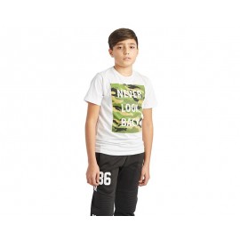 Playera Cuello Redondo Blanca marca Neo*City Juvenil-TodoenunLugar-sku: 202796