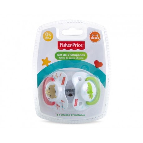 Set de Chupones Ortodónticos marca Fisher Price 2 Piezas-TodoenunLugar-sku: 500713