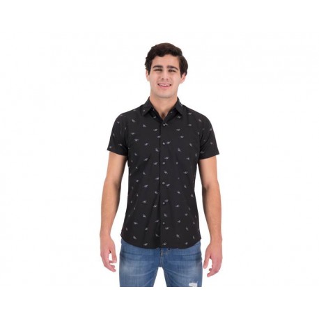 Camisa Manga Corta color Negro marca Thinner Men para Hombre-TodoenunLugar-sku: 113354