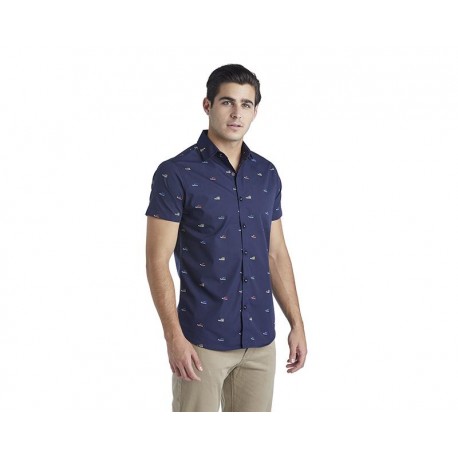 Camisa Manga Corta Azul marca Thinner Men para Hombre-TodoenunLugar-sku: 113360