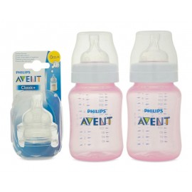 Set de Biberones marca Avent 9 oz 4 Piezas-TodoenunLugar-sku: 505874