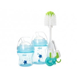 Set de Biberones Azules Chicco con 4 Piezas-TodoenunLugar-sku: 509657