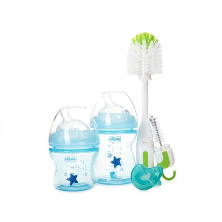 Set de Biberones Azules Chicco con 4 Piezas-TodoenunLugar-sku: 509657