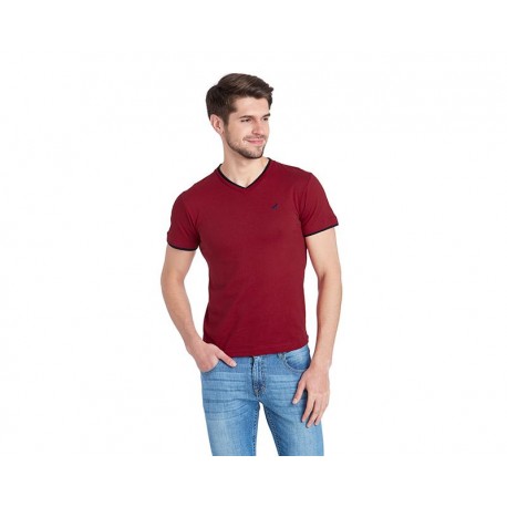 Playera Cuello V Roja marca Refill para Hombre-TodoenunLugar-sku: 150583