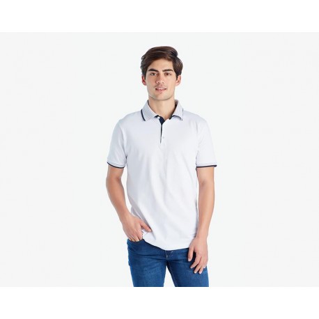 Playera tipo Polo Blanca marca Thinner para Hombre-TodoenunLugar-sku: 152116