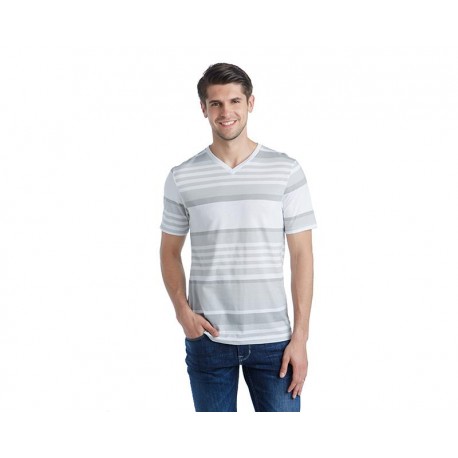 Playera Cuello V Gris marca Refill para Hombre-TodoenunLugar-sku: 174672