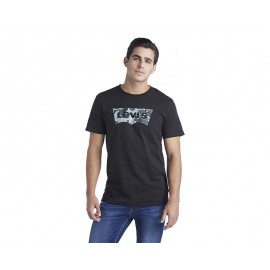 Playera Negra Cuello Redondo marca Levi´s para Hombre-TodoenunLugar-sku: 109448