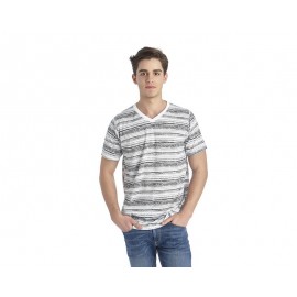 Playera Cuello V Blanca marca Refill para Hombre-TodoenunLugar-sku: 142133