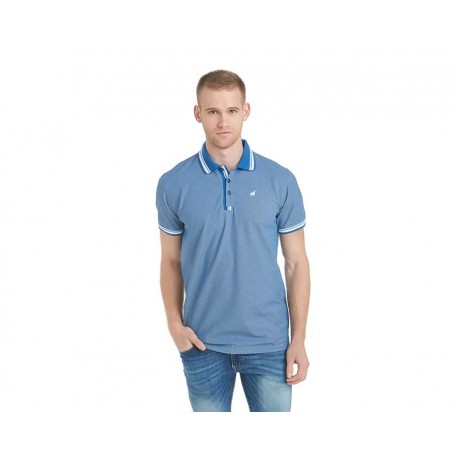 Playera tipo Polo Azul marca Refill para Hombre-TodoenunLugar-sku: 157711