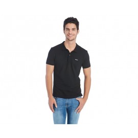 Playera tipo Polo Negra marca Silver Plate para Hombre-TodoenunLugar-sku: 120987