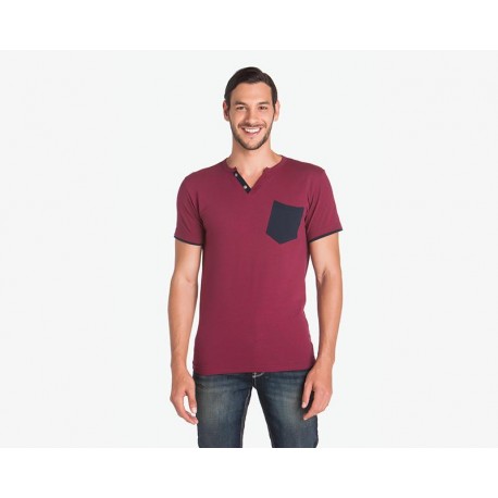 Playera Cuello Henley Tinta marca Urbant Star para Hombre-TodoenunLugar-sku: 139067