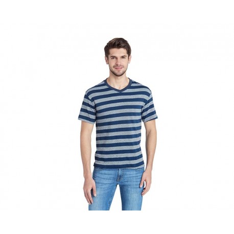 Playera Cuello V Azul marca Refill para Hombre-TodoenunLugar-sku: 140517