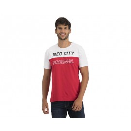 Playera Cuello Redondo Roja marca Neo City para Hombre-TodoenunLugar-sku: 108529