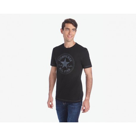 Playera Cuello Redondo Negra marca Converse para Hombre-TodoenunLugar-sku: 144572