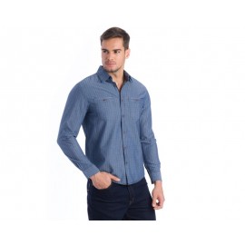 Camisa Manga Larga Azul marca Thinner Men para Hombre-TodoenunLugar-sku: 162450