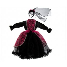 Disfraz de Catrina Rosa/Negro para Niña-TodoenunLugar-sku: 481949