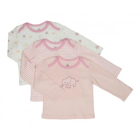 Set de Camisetas Rosas marca Bam-Bu para Bebé Niña-TodoenunLugar-sku: 508807