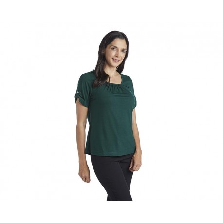 Blusa Verde Manga Corta marca Lady Sun para Mujer-TodoenunLugar-sku: 332690