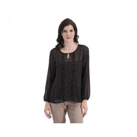 Blusa de Lunares Manga Larga marca Sahara Woman para Mujer-TodoenunLugar-sku: 331043