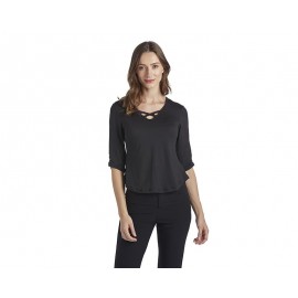 Blusa color Negra Manga 3/4 marca Sahara Woman para Mujer-TodoenunLugar-sku: 332525