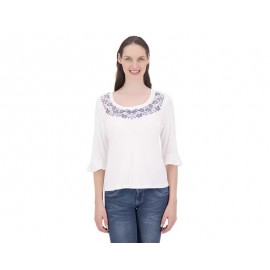 Blusa color Blanco Manga 3/4 marca Lady Sun para Mujer-TodoenunLugar-sku: 335775