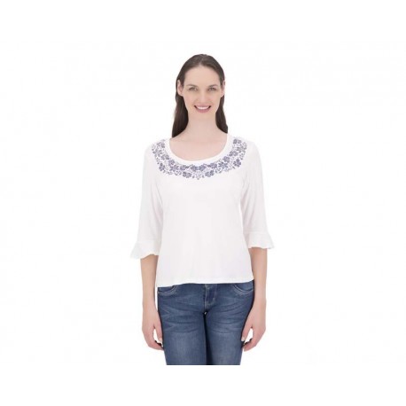 Blusa color Blanco Manga 3/4 marca Lady Sun para Mujer-TodoenunLugar-sku: 335775