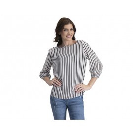 Blusa de Rayas Manga 3/4 marca Sahara Woman para Mujer-TodoenunLugar-sku: 304571