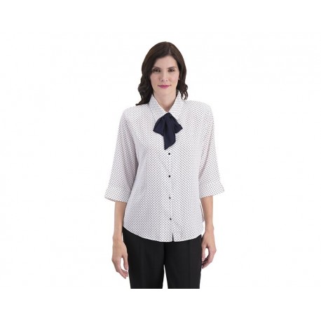 Blusa Blanca Manga 3/4 marca Paloma para Mujer-TodoenunLugar-sku: 331869