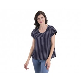 Blusa Azul Manga Corta marca Lady Sun para Mujer-TodoenunLugar-sku: 332735