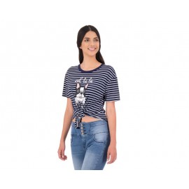 Playera de Rayas Manga Corta marca 18 Forever para Mujer-TodoenunLugar-sku: 332290