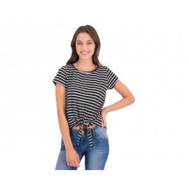 Blusa Rayada Manga Corta marca Thinner para Mujer-TodoenunLugar-sku: 332240