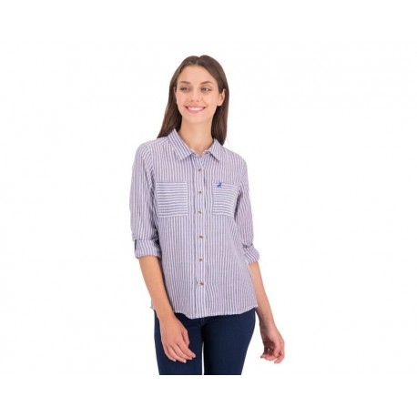 Blusa de Rayas Manga Larga marca Refill para Mujer-TodoenunLugar-sku: 331190