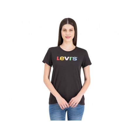 Playera Negra Manga Corta Levi´s para Mujer-TodoenunLugar-sku: 336395