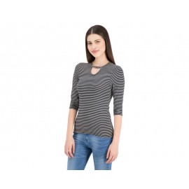 Blusa Manga 3/4 color Negra marca Thinner para Mujer-TodoenunLugar-sku: 332213