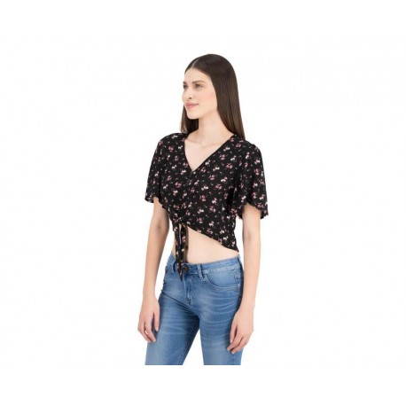 Blusa Negra Manga Corta marca Up & Down para Mujer-TodoenunLugar-sku: 331069