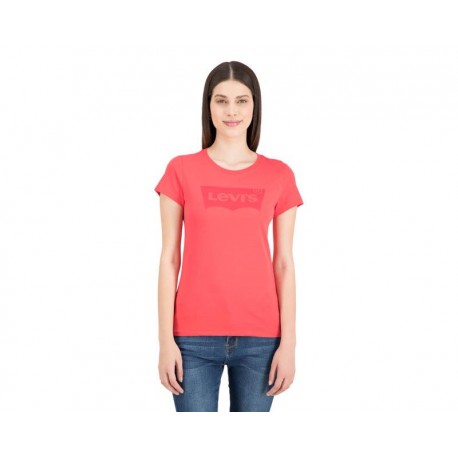 Playera Anaranjada Manga Corta marca Levi´s para Mujer-TodoenunLugar-sku: 329568