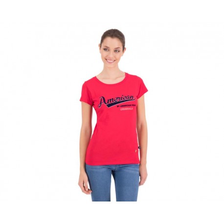 Playera Roja Manga Corta marca AP by American Polo para Mujer-TodoenunLugar-sku: 332419